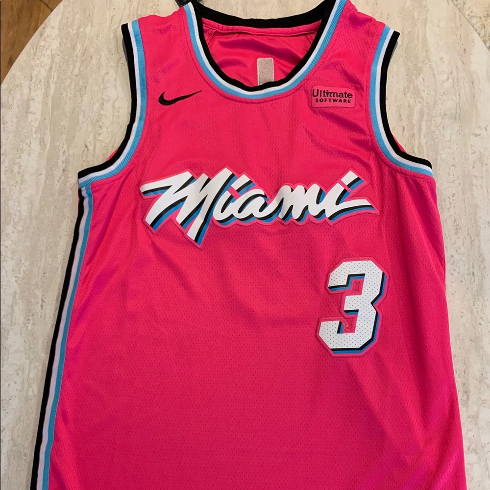 Dwyane Wade Miami Heat 2018/19 Jersey Pink LARGE